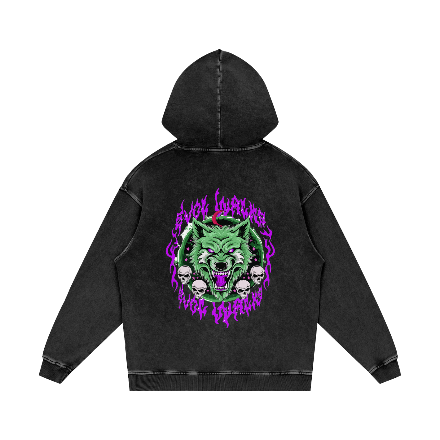 Evol Walks 'Havok the Destroyer' Acid Wash Hoodie