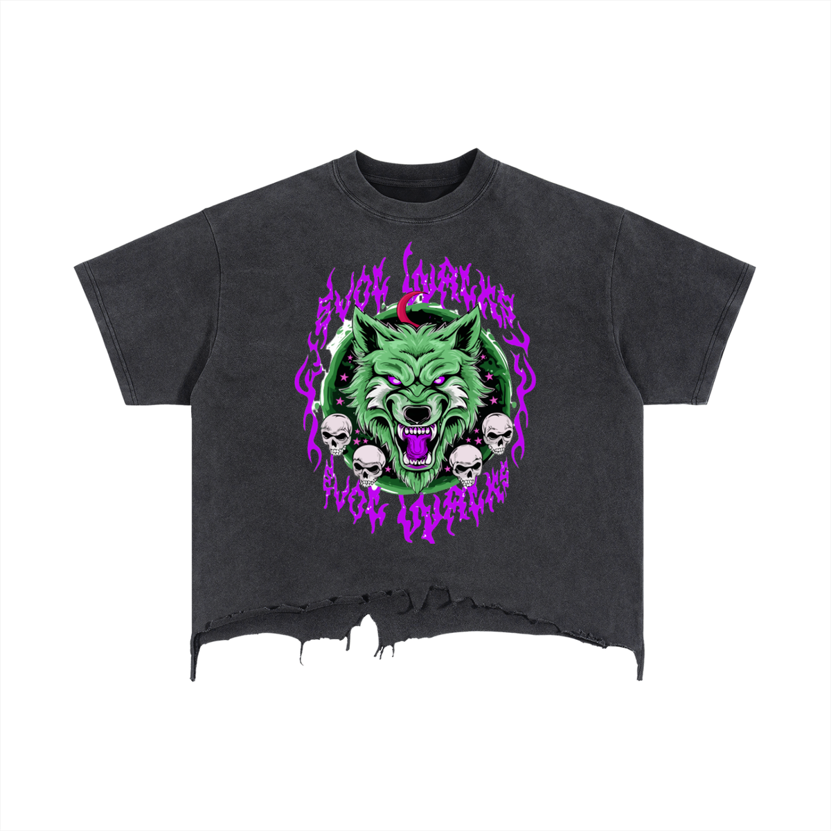Evol Walks 'Havok the Destroyer' Distressed Crop Tee