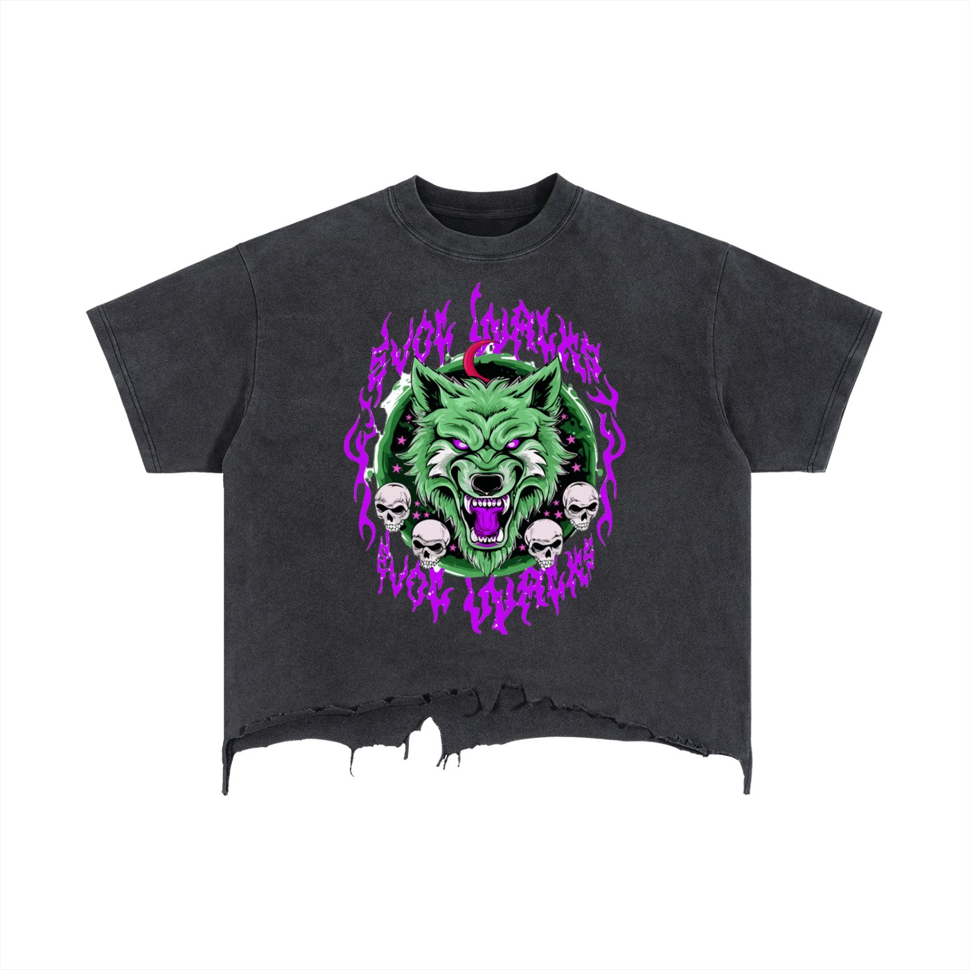 Evol Walks 'Havok the Destroyer' Distressed Crop Tee