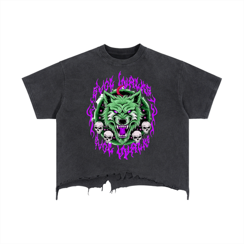 Evol Walks 'Havok the Destroyer' Distressed Crop Tee